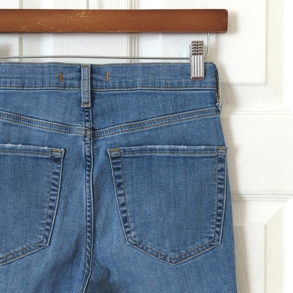 Free People Distressed Medium Wash High Waisted Ankle Cropped Skinny Jeans 26 - Picture 13 of 14